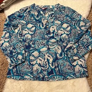 Lilly Pulitzer long sleeve blouse- size XS